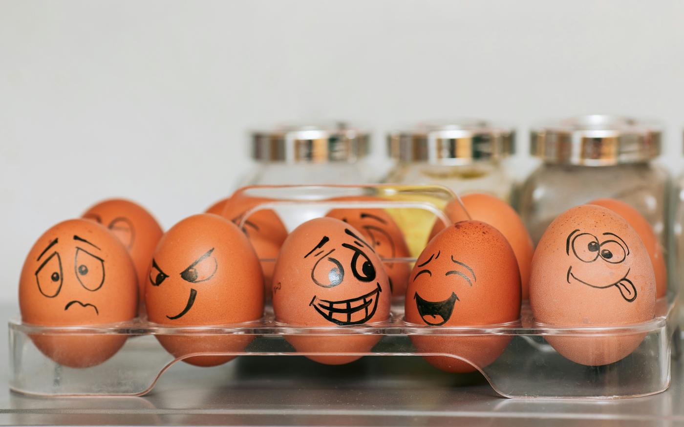 orange and white egg on stainless steel rack by Олег Мороз courtesy of Unsplash.